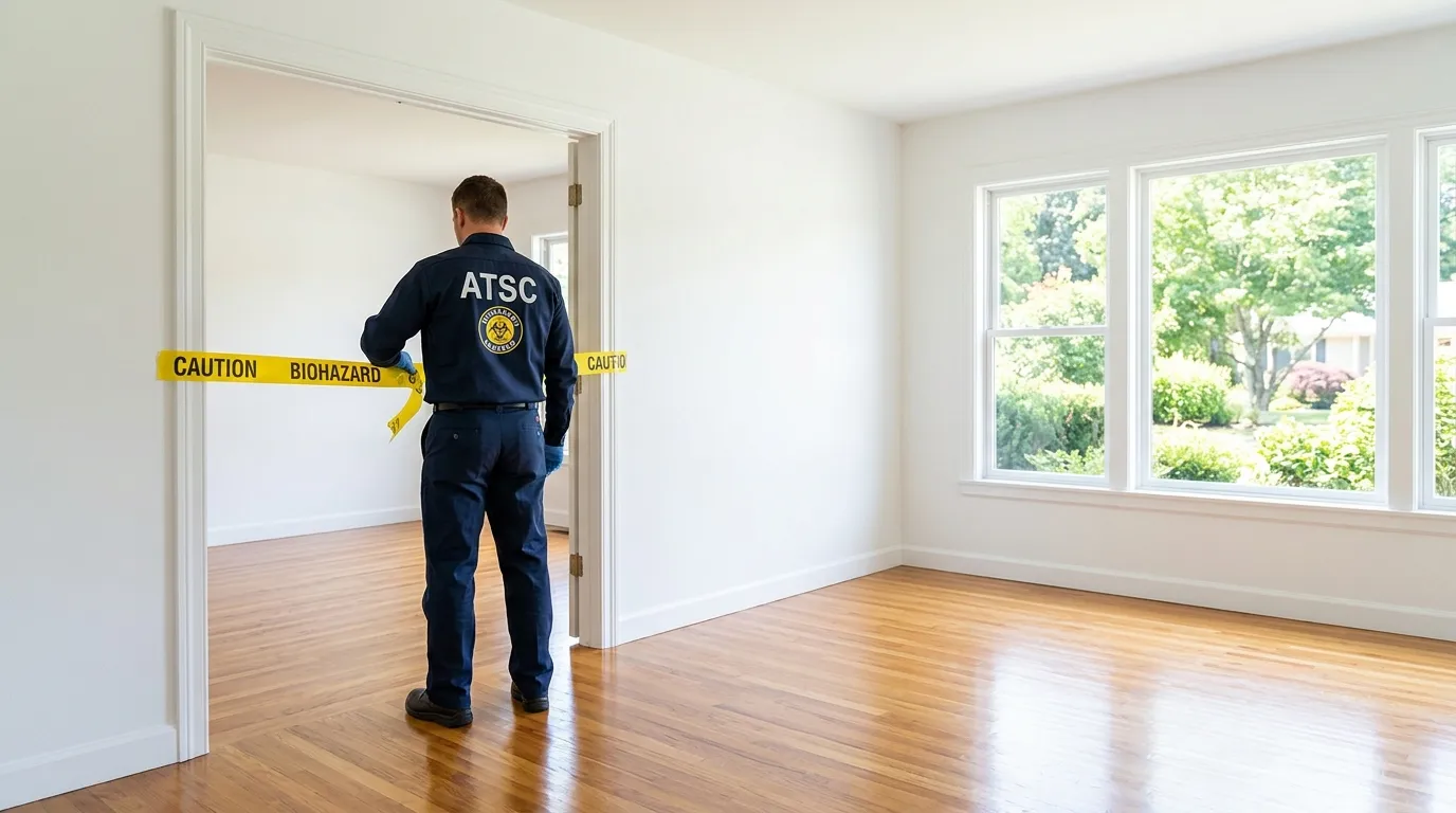 Certified biohazard cleanup crew performing Decomposition Cleanup in Aliquippa